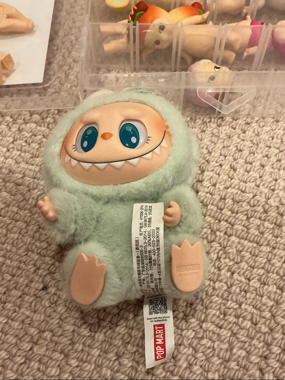 Pop Mart Mint Green Plush Monster Toy - Cute Collectible